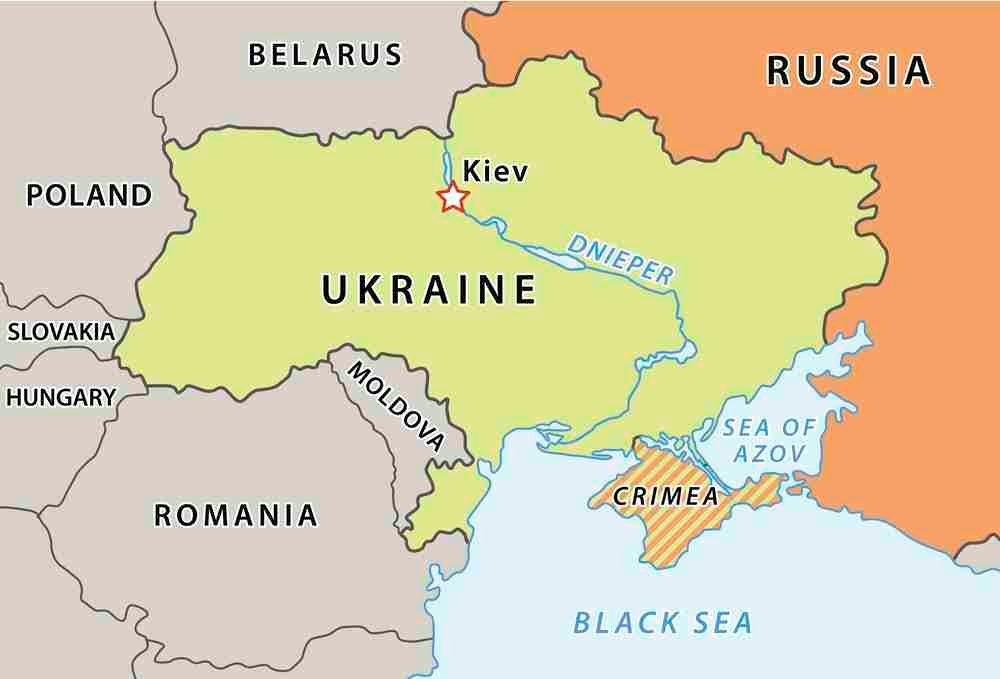 Ukraine Russia map 1